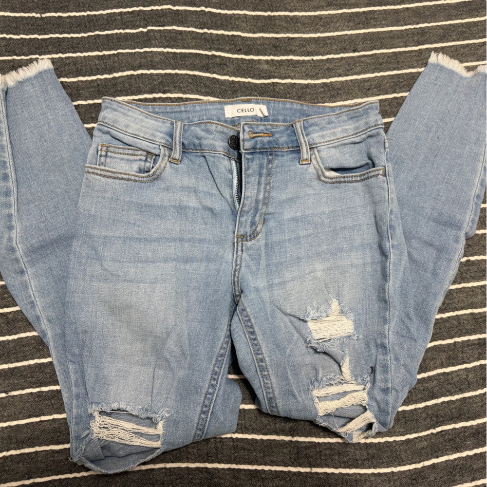 Cello light distressed skinny jeans - Picture 2 of 7